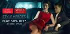 FLAT 50% off on @WillsLifestyle & John Players + 40% Cashback Via WooHoo App