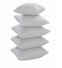 Zikrak Exim White Polyester 16 x 16 Inch Non Woven Cushion Inserts - Set of 5