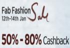 Upto 100% cashback on Clothing, Footwear & accessories