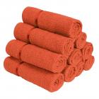 Story@Home Rectangular Solid 10 Piece 450 GSM Cotton Face Towel Set - Orange