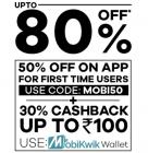 Get 50% OFF (1st time user) + 30% Cashback on Faasos App via Mobiwik Payment