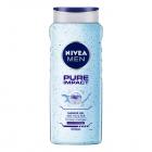 NIVEA MEN Hair, Face & Body Wash, Pure Impact Shower Gel, 500ml
