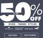 Flat 50% off over 100000 styles
