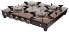 Suryajwala Stainless Steel 4 Burner Manual Gas Stove, Black (sj4burner-CI-ROY-CT)