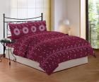 Bombay Dyeing Cynthia 120 TC Polycotton Double Bedsheet with 2 Pillow Covers - Maroon