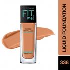 Maybelline New York Fit Me Matte+Poreless Liquid Foundation, 338 Spicy Brown, 30ml