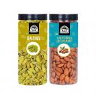 WONDERLAND FOODS (DEVICE) Premium 1kg Dry Fruits Combo Pack of (500g California Almonds (NP) + 500g Raisin) in Reusable Food Grade Jar