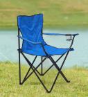 Quad Light weight Portable Folding Camping Chair in Blue Color by Story@Home