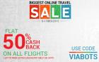 Get 50% Cashback on Flights