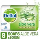 Dettol Soap - 100 g (Pack of 8, Aloe Vera)