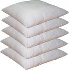 Royal Décor Plain Back Cushion Pack of 5  (White)