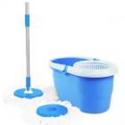 AndAlso Blue 360° Spin Mop Rotating Pole & Bucket + 2 Microfiber Heads