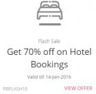 Get 70% off on hotel bookings (Flash sale)