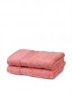 Trident Classic Solid 2 Piece 525 GSM Cotton Hand Towel Set - Strawberry Pink