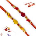 Multicolor Rakhi Card with Message & Rakhi