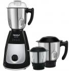 Maharaja Whiteline Joy Turbo 750-Watt Mixer Grinder with 3 Jars (Black/Silver)