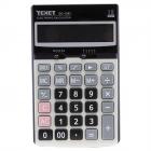Texet 12-Digit Desktop Calculator ,Solar & Battery Powered , Angular Display (Black:Silver)