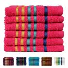 Casa Copenhagen 475 GSM 100 % Combed Cotton EXOTIC 6 Pcs Face Towels - Pink