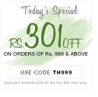 ₹ 301 off on all orders above ₹ 999