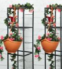 Brown Polypropylene Hanging Planter By Rajesh- Set of 2