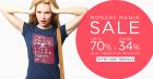 Upto 70% off + extra 34% off on selected styles on minimum purchase of Rs.1199