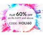 Flat 60% off on purchase of Rs.1699