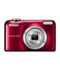 Nikon Coolpix L29 16.1 MP Point and Shoot Digital Camera (Red) with 5x Optical Zoom, Memory Card and Camera Case