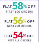 Flat 58% off on Rs. 1199 & above + 15% cashback with Mobiwik