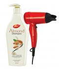 Dabur Almond Shampoo 350 ml with Free Hair Dryer