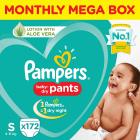 Pampers New Diapers Pants Monthly Box Pack, Small (172 Count)