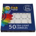 Nanki Trades Wax Tea Light Candle (White, Set of 50, 3 Hours Burn Time)
