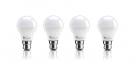 Syska Base B22 8-Watt Round LED Bulb (Pack of 4, Cool Day Light)