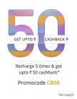 Rs 100 Mobile Recharge in Rs 50