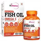 StBotanica Fish Oil Omega 3 Advanced 1000mg (Double Strength) 650mg Omega 3 - 60 Enteric Coated Softgels