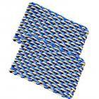 Warmland Premium Solid 2 Piece Polycotton Door Mat Set - 14"x21", Blue