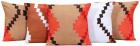 Zain Geometric Cushions Cover  (Pack of 5, 40 cm*40 cm, Orange)