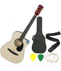 Jixing JXNG 6 Strings Acoustic Guitars With Combo (Natural)