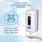 KENT Touchless Sanitiser/Liquid Soap Dispenser - 1000 ml, White
