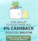 Get Extra 4% Cashback on adding Money to Paytm Wallet