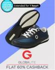 Globalite footwear upto 58% discount + 60% cash back