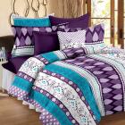 Story@Home Candy 120 TC Cotton Bedsheets For Double Bed, Checks
