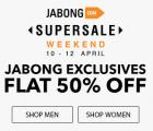 Flat 50% off + 10% extra Cashback