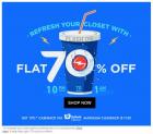 FLAT 70% Off + Extra 10 % Cashback On Apparel & Accessories