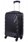 Nasher Miles Lombard Hard-Sided Polycarbonate Cabin Luggage Black 20 inch |55cm Trolley Bag