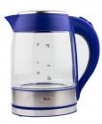 RNG EKO GREEN 1.8-Litre 2200-W Electric LED Glass Kettle-Blue