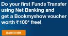 Do your first funds transfer using ICICI Bank Internet Banking and get a Book My Show (BMS) voucher