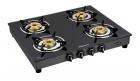 Sunflame GT Pride 4 Burner Gas Stove, Black