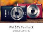 FLAT 20% CASHBACK ON TOP SELLING COMPACT CAMERAS
