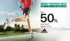 Flat 50% off on Addidas