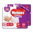 Huggies Wonder Pants Extra Small Size Diaper Pants Combo Pack of 2, 24 Counts Per Pack (48 Counts)